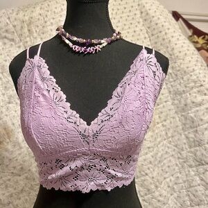 Victoria's Secret PINK purple lace bralette top